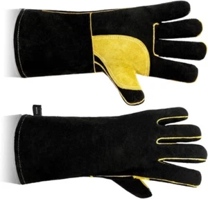 Cowhide gardening work gloves stab-proof dipped rubber wear-resistant planting - Picture 1 of 4