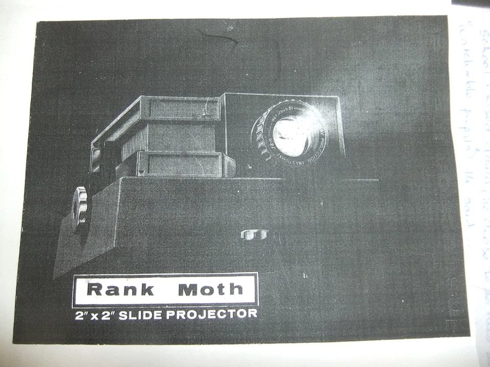 Instructions slide projector Rank Moth 2"x"2 35mm  CD/EMail xx - Image 1 of 1