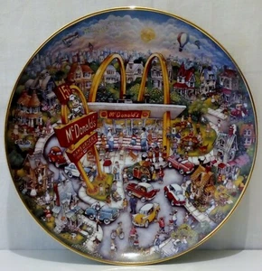 ASSIETTE DECORATIVE COLLECTION PORCELAINE NUMÉROTE MC DONALDS -DIAMETRE 21CM - Photo 1/3