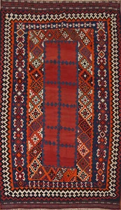 Vegetable Dye Kilim Tribal Geometric Flat woven Reversible Rug Area Carpet 5x9 - Picture 1 of 15