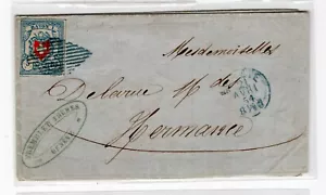 Switzerland 1854 Geneve to Hermance 5rp folded cover - Picture 1 of 2