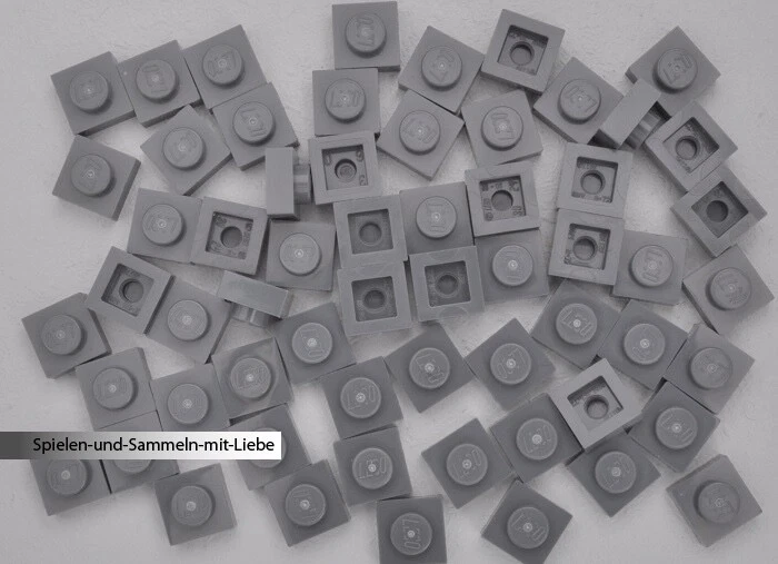 60 x LEGO® STEINE 1 x 1 NOPPEN PLATTEN PLATTE 1ER NEU 3024 DUNKELGRAU - Bild 1 von 1