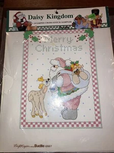 Bucilla Daisy Kingdom 63447 campionatore punto croce timbrato Buon Natale 1992 - Foto 1 di 2