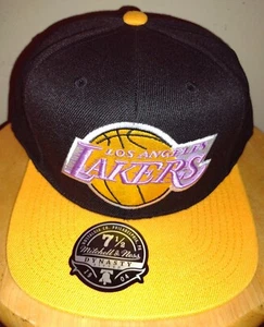 Bronny James LA Kobe Bryant Dynesty Mitchell & Ness Wool Hat 2 Tone Men's 7 1/2 - Picture 1 of 8