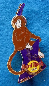 UNIVERSAL OSAKA JAPANESE YEAR OF MONKEY CHIMPANZEE GUITAR Hard Rock Cafe PIN LE - Picture 1 of 1