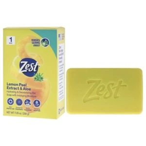 Zest 7.05 Oz Bar 🍋 LEMON PEEL EXTRACT & ALOE● Hydrating & Deodorizing Soap. - Picture 1 of 2