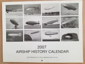 2007 Airship History Calendar, interesting facts on every date in each month - Picture 1 of 8