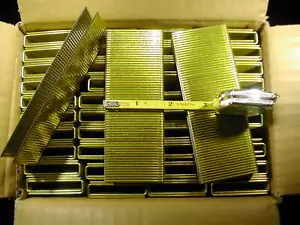 15 gauge 7/16" Medium Crown Staples 5000/bx Galvanized Chisel Point 1-3/4" long - Picture 1 of 2