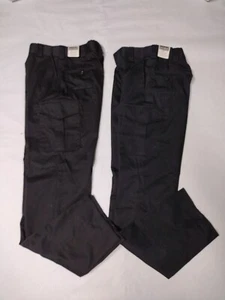 NUEVO CON ETIQUETAS 2 pares de pantalones uniformes Tact Squad TW7004 talla 14 para mujer 4 bolsillos negros - Imagen 1 de 9