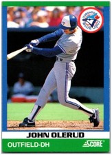 1991 Score 100 Rising Stars #100 John Olerud - Free Shipping