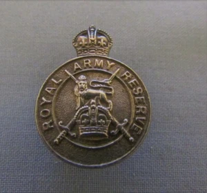 PUNZIERTES SILBER ROYAL ARMY RESERVE ABZEICHEN VON E&C DATIERT 1938 - Bild 1 von 3