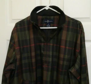 Daniel Cremieux Mens Plaid Half Zip Golf Windbreaker Jacket MEDIUM NWOT - Picture 1 of 6