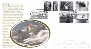 (138811) CHRISTOPHER TIMOTHY SIGNED Cats and Dogs Buckingham FDC Cats Ash 2001 - Picture 1 of 1