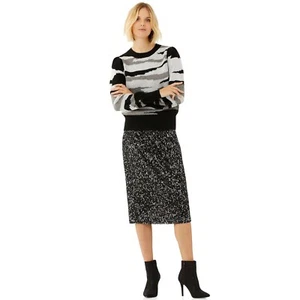Scoop Women's Crewneck Camo Sweater, Large (12-14) - Picture 1 of 6