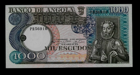 ANGOLA ( 1 ) BANK NOTE  1000 ESCUDOS  10 . 6 . 1973  P  108 UNCIRCULATED Cover