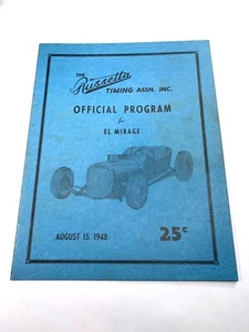15 de agosto de 1948 original El Mirage Hot Rod programa de carreras de contrarreloj Russetta RTA - Imagen 1 de 5