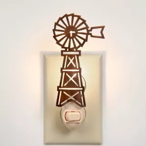 Farmhouse Windmill Night Light - Laser Cut Metal - On/Off Switch - Bulb Included - Picture 1 of 1