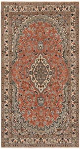 Nain Hand-Knotted Persian Carpet 238X128 Cm - Fine, Orient, Carpet, Rug, Orange - Picture 1 of 12