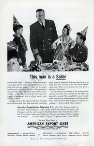 1955 American Export Lines PRINT AD Great Wall Decor Idea or Unique Gift! (1611) - Picture 1 of 1