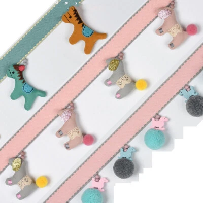 1M DIY Cartoon Horse Sewing Curtains Tassels Fringe Trim Drapery Accessory Decor - Image 1 of 4