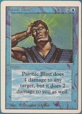 Psionic Blast Unlimited HEAVILY PLD Blue Uncommon MTG CARD (ID# 246066) ABUGames