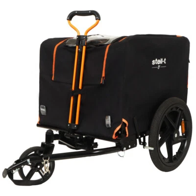 Bicicleta 2 em 1 e reboque para animais de estimação – transportador conversível para cães/gatos com engate de bicicleta - Imagem 1 de 4