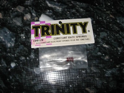 RC Trinity EV10 10 Pound Constant Rate Shock Springs Steel Red (2) EV 0128 - Image 1 of 2