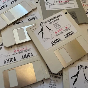Penguin AMIGA - 720kb Floppy Disk 2DD 3.5 - Job Lot - Sold as untested - Afbeelding 1 van 12