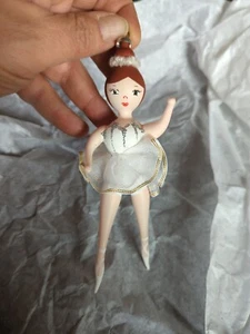 Vintage De Carlini Ballerina Tänzerin Mädchen mundgeblasen Glas Weihnachtsschmuck Italien - Bild 1 von 11