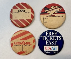 US Air Vintage Pinbacks Lot of 4 Pins - Picture 1 of 2