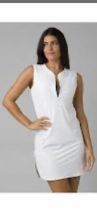 Abito donna PRANA taglia S Eileen nuovo senza etichetta elasticizzato senza maniche bianco - Foto 1 di 8