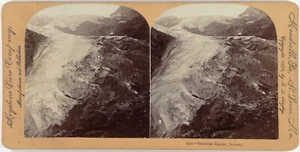 Norway.Norvège.Norge.Buerbrae Glacier.Photo Stereo Keystone View by Singley 1896 - Bild 1 von 2