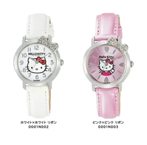 Citizen  Q&Q Hello Kitty Women's Kids Watch Faux Leather Made in Japan New - Picture 1 of 5