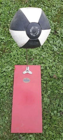 It's A Hutch Wooden Base Child's Punching Bag Vintage Cover