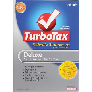 Intuit TurboTax Deluxe 2010 Federal & State Tax Returns - Picture 1 of 1