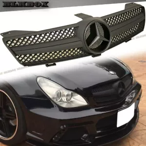 Fit 05-08 BZ W219 CLS-Sedan Wagon Front Bumper Grille- Matte Black B-SL Look - Picture 1 of 3