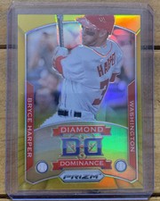 2014 Panini Prizm Diamond Dominance Gold Prizm /10 Bryce Harper #21 F/S