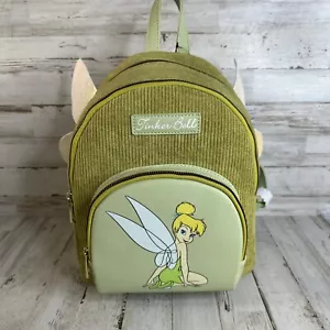 Mini zaino borsa Peter Pan Tinker Bell velluto a coste ali di fata Bioworld - Foto 1 di 8
