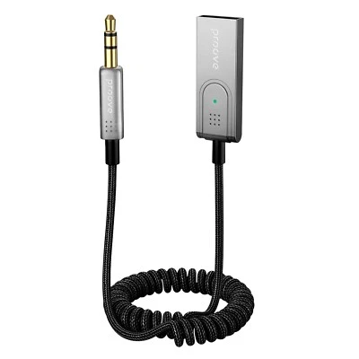 Proove Helix Car Audio Adapter - Bluetooth 5.3, USB to 3.5mm, Metal Gray - Image 1 of 3