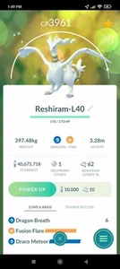 Pokemon Shiny Reshiram LV40 3 mosse (Fusion Flare) - TRA'DE GO - Leggi descrizione - Foto 1 di 1