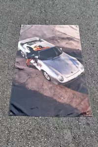 Aesthetic Sexy Lady PORSCHE Sports Car Flag/Poster/Banner/Merchandise/Luxury - Bild 1 von 3