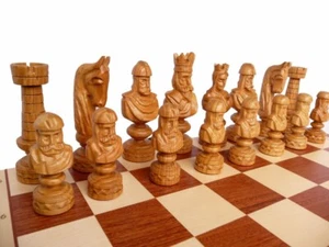 Edles grosses Schach Schachspiel 60 x 60 HANDGESCHNITZT NEU Holz EXKLUSIVE - Bild 1 von 8