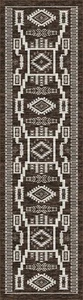 Cloud Burst Chocolate Southwest Ranch Country Farmhouse Area Rug 2'x8' Runner - Picture 1 of 4