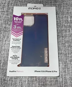 Incipio DualPro Platinum iPhone 12 y 12 Pro rosa/púrpura 10 ft caída probada - Imagen 1 de 2