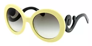 PRADA SPR27N DG3-0A7 55mm Yellow Black Baroque Sunglasses Italy - Picture 1 of 7