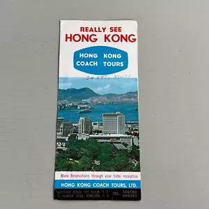 Vintage Hongkong Busreisen Werbung Reise Tourismus Broschüre Ephemera - Bild 1 von 8