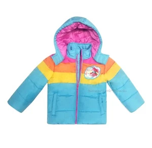Trolls POPPY Puffer Jacket Coat Hoodie Girls Toddler Size 2T 3T 4T 5T 3 4 5 NWT - Picture 1 of 3