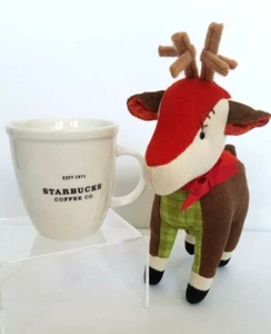 Lotto regalo peluche renna Starbucks Barista 2002 tazza caffè Demi 6 oz 2008 - Foto 1 di 11