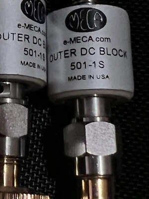 E-Meca 501-1S  Outer DC Block 0.40-18Ghz Agilent 8493B Compatible - Image 1 of 2