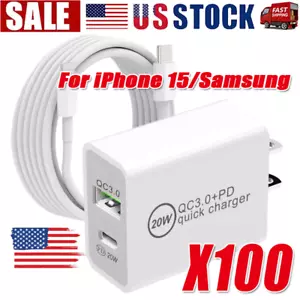 IPhone 16 15 Pro Max Plus USB-C to USB-C Cable Fast Charging PD Type C Cord lot - Picture 1 of 16